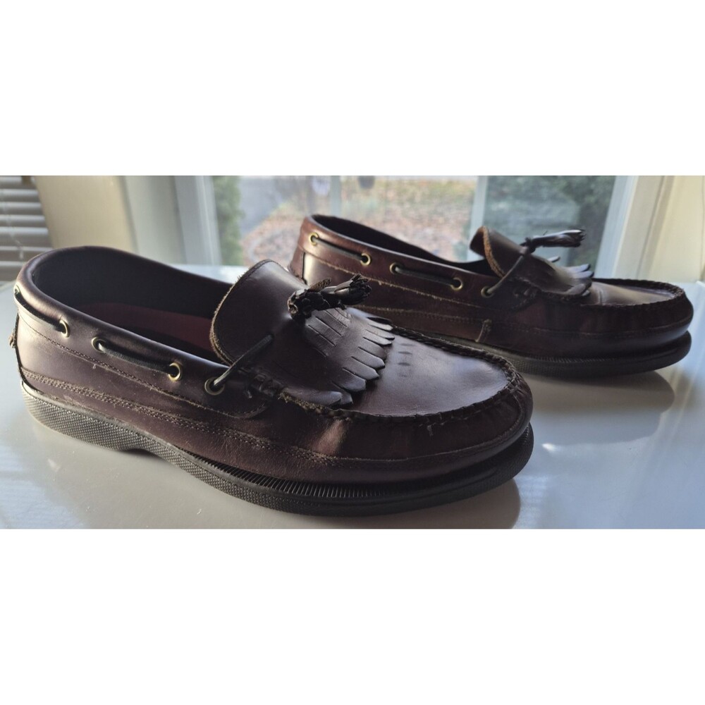 G.H. Bass Henry Men's Shoes Size 11 Brown Leather Kiltie Tassel Loafers
